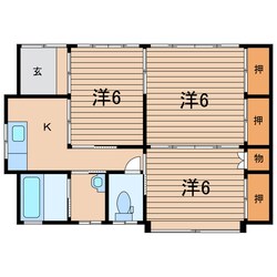 相馬駅 徒歩23分 1階の物件間取画像